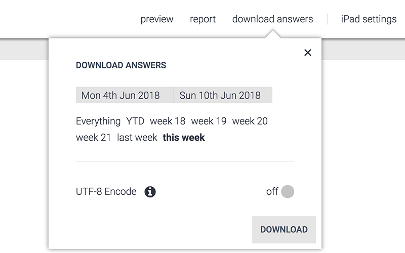 download survey responses